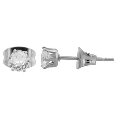 Paar Ohrstecker ADELIA´S "Ohrringe – Ohrstecker aus Edelstahl mit Zirkonia", Damen, Gr. Damen, Edelstahl, silber, Ohrringe, Geschenkidee: zeitlos und vielseitig