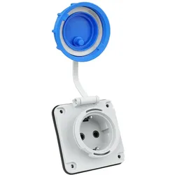 Hermetische Steckdose Schuko Einbausteckdose 230V IP68 3101-375-0900