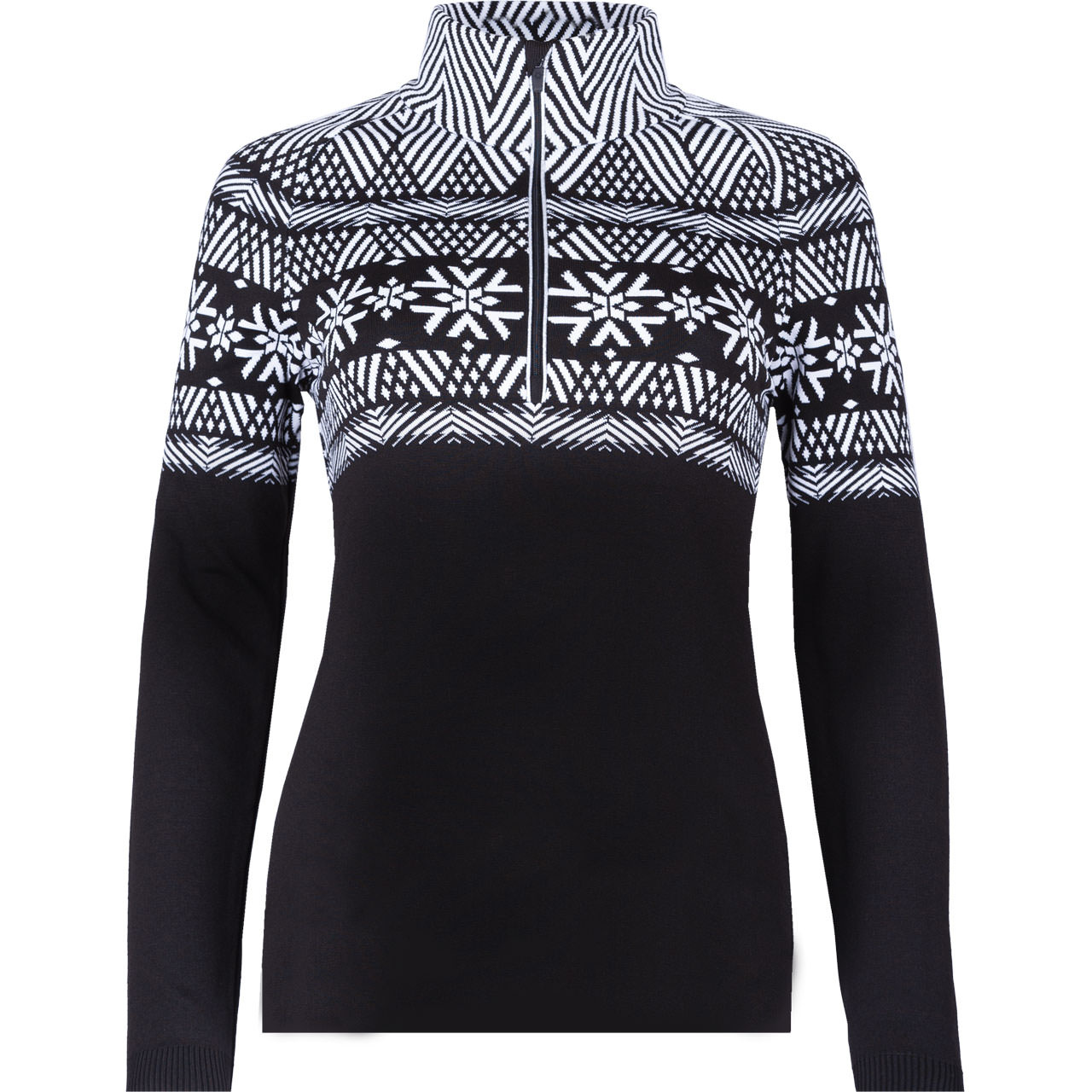 Newland Damen gestricktes Funktionsshirt CERVINIA black/white - L