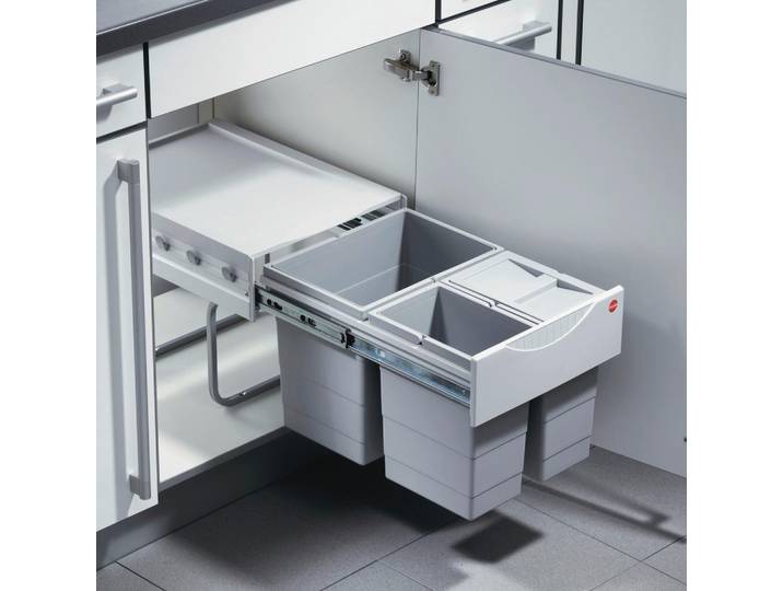 Abfallsammler Tandem 2 Kübel BHT 34,6x47,5x33,6 cm