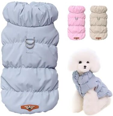 Inspired Finds Soft Warm Dog Winter Coat Jacket For Small & Medium Dogs pink s
