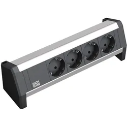 Bachmann DESK 1 Tischsteckdose 4-fach, Aluminium eloxiert