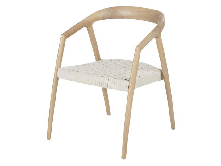 Chaise en frêne et assise en corde beige