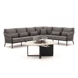 Bellagio Mineo/Cosiloft Novi Ecklounge-Set mit Feuertisch 5-teilig