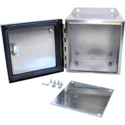 Hammond Electronics Wand-Gehäuse 152 x 152 x 102 x 102 Edelstahl Edelstahl 1 St. Piece EJ664SS