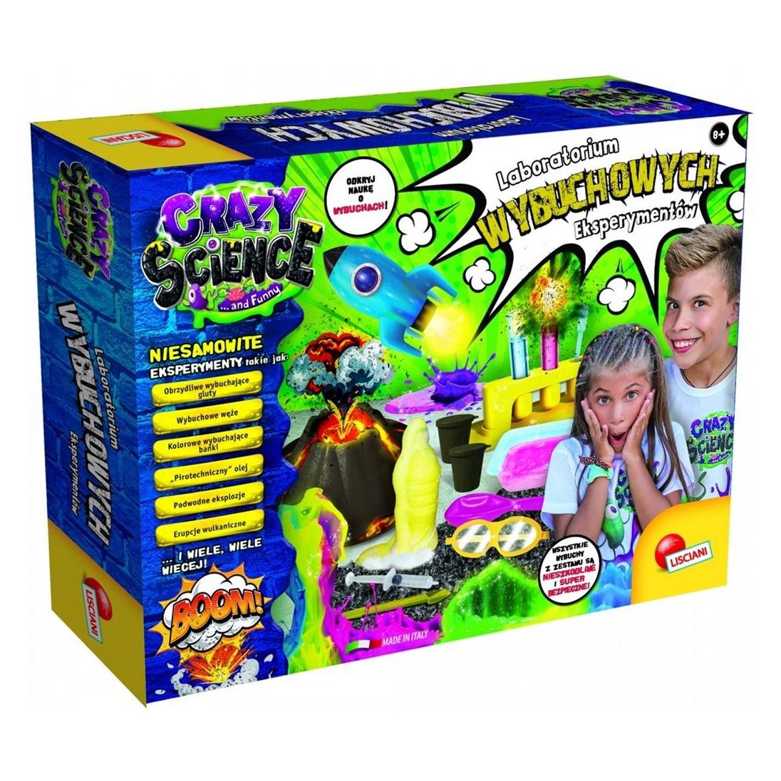Lisciani Rinkinys naukowy Crazy Science Laboratorium Wybuchowych Eksperymentów (304-PL68661)