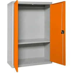 Proregal Stahlschrank AMEGO | HxBxT 90x80x40cm | 1x Fachboden | Orange-Grau