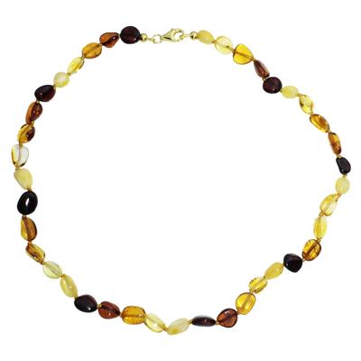 Kette ohne Anhänger OSTSEE-SCHMUCK "- Tocessa - Bernstein -" Gr. 50, braun (bernsteinfarben, braun), Halsketten, Damen, 50, Bernstein