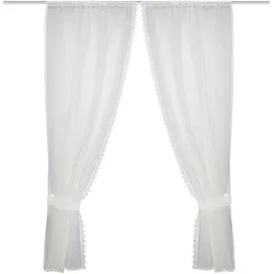 Schmidt Fertiggardine Nishay 75 x 160 cm Polyester Weiß