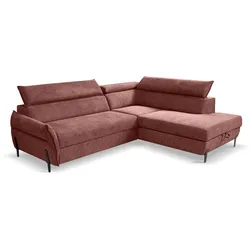 Ecksofa Romeo Stoff Ziegel
