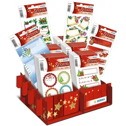 Herma, Sticker, Weihnachts-Sticker "Geschenke", Thekendisplay (60 Sticker)