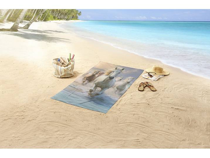 Kinder-Strandtuch Wild 75 x 150cm Blau