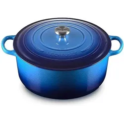Le Creuset Cocotte Round Evo 34cm Azure, Pfanne + Kochtopf, Blau