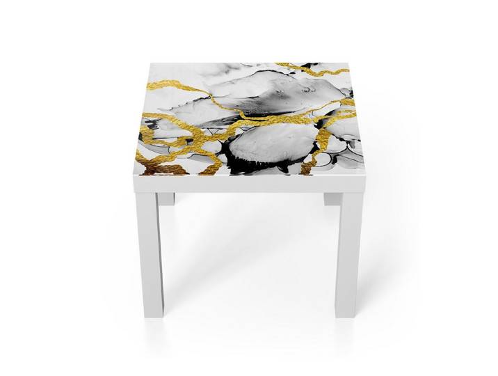 DEQORI Couchtisch 'Goldene Adern', Glas Beistelltisch Glastisch modern