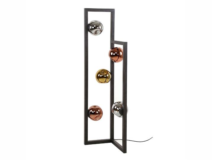 INAYA Stehlampe, 5-flammig, Material Metall, Schwarz