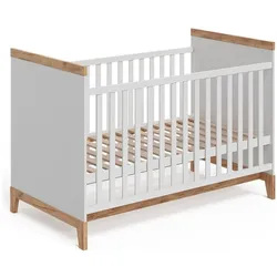 VitaliSpa, Babybett, Babybett Malia, Weiss/Artisan, 70x140 cm (70 x 140 cm)