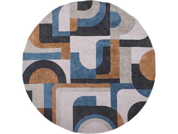 Teppich Module Blau Anderes Muster/Turbulenzen Polyester 240 x 240 cm