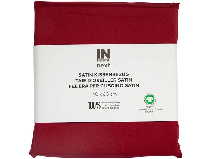 Inhouse Kissen Gots Satin 40x60 bordeaux