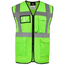 Korntex, Warnweste, Warnweste Multifunktional Hamburg Neongrün mit 360° Sicherheit 4XL EN ISO 17353  KXCMF (4XL)