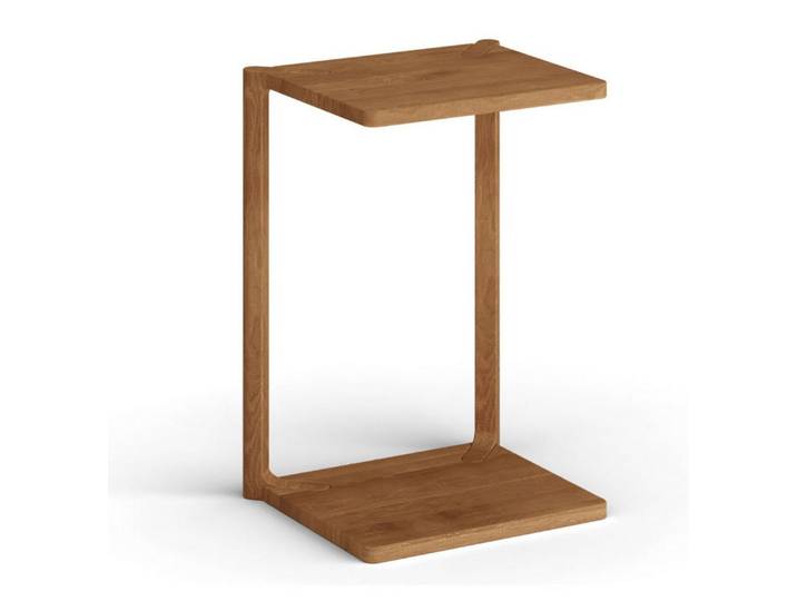 Feldmann-Wohnen Beistelltisch Campi (mit Ablagefläche, 1-St., moderne Optik, mit Ablagefläche), 38x31,5x60cm Massivholz geölt Eiche Natur