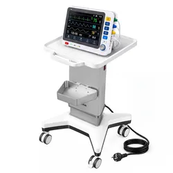 VEVOR Medizinwagen 50 kg Laborwagen Medizinischer Servicewagen 700–850 mm, für Klinik Krankenhaus Labor, Höhenverstellbar, Geräuscharmer Rollwagen mit 360° Schwenkbaren, Feststellbaren Rädern