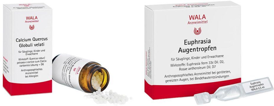 Wala Euphrasia Augentropfen + Calcium Quercus Globuli velati