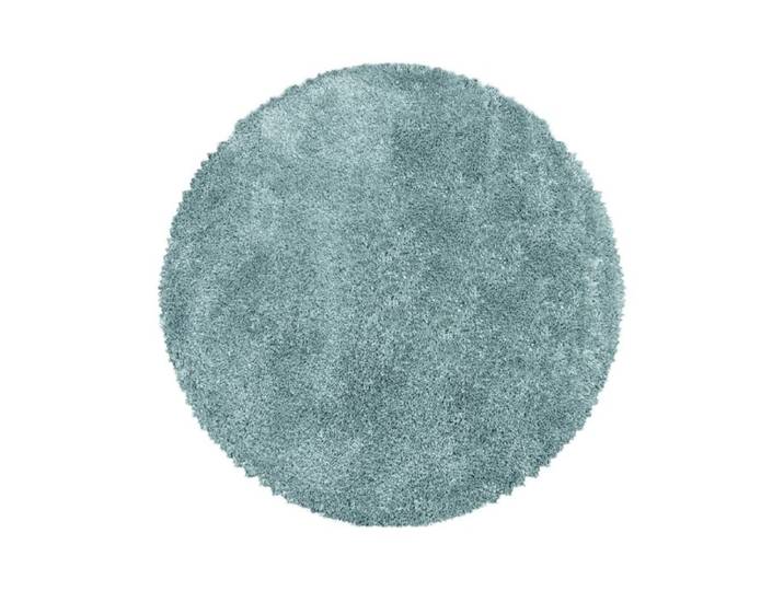 Carpetsale24 Tapis Shaggy unicolore Bleu Tapis 200 cm Rond Tapis Salon Chambre Doux à Poils Longs
