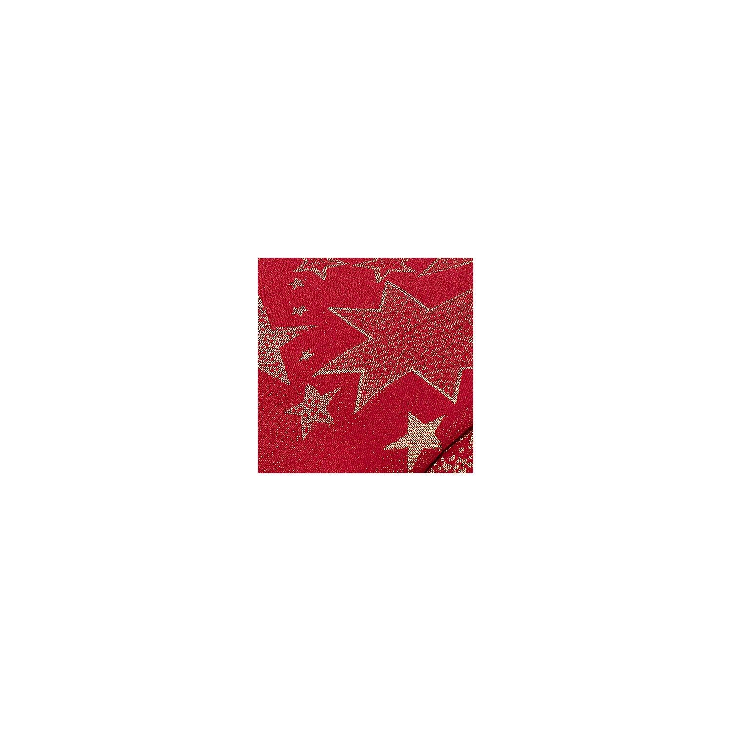 Jacquard "Sternenhimmel", rot/gold