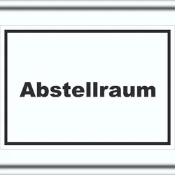 HB-Druck Abstellraum Schild mit Text Lager waagerecht A3 (297x420mm)