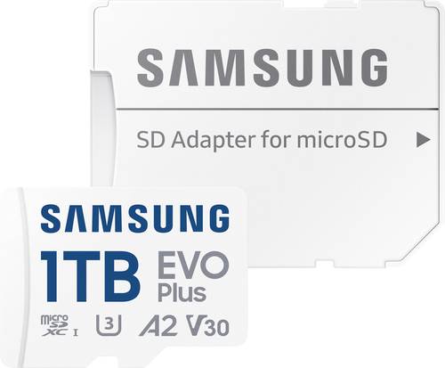 Samsung microSD Card EVO Plus microSD-Karte Retail 1TB A2 Application Performance Class, v30 Video Speed Class, UHS-Class