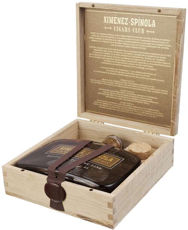Ximénez-Spínola Brandy Cigars Club Nº 2 - Brandy premium español de 70 cl, 45% vol.