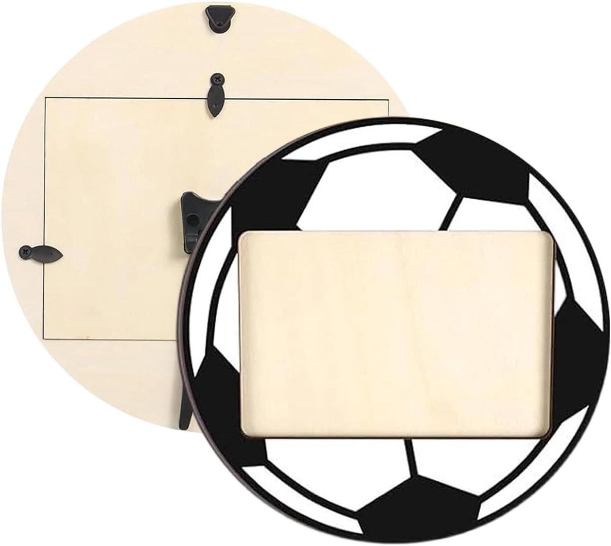 Houten Fotolijst Voetbal met Ronde Standaard - 20 cm