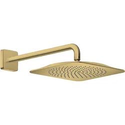 Hansgrohe AXOR Citterio C Kopfbrause 270/270 1jet EcoSmart mit Brausearm BB, Brushed Brass, 390 mm Arm, PowderRain Strahlart