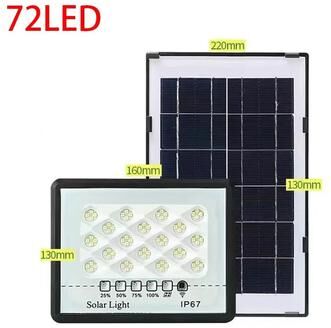 Uplift Picks Solar Remote Control Floodlight For Waterproof Outdoor Garden Wall Security Lighting 72 Led 100 W
