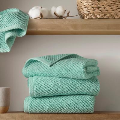 Madison Park Diagonal Ribbed Cotton Quick Dry Towel Set