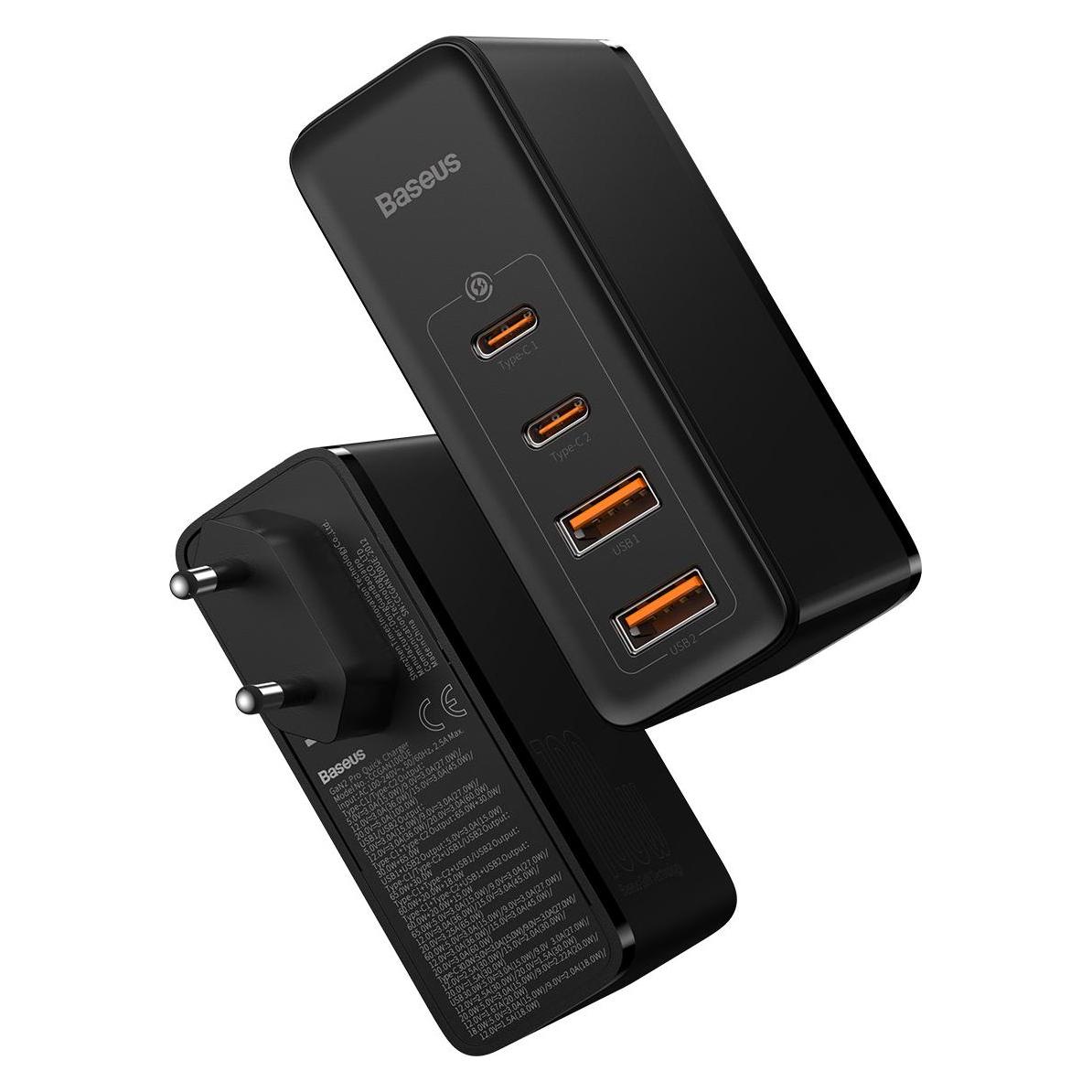 Baseus GaN2 Pro Quick Charger (100 W, 4 Ports) (CCGAN2P-L01)
