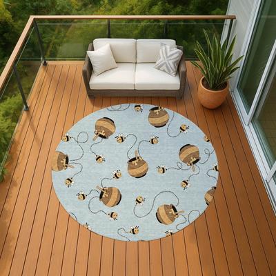 Addison Rugs Machine Washable Indoor/ Outdoor Kids Honeybee Chantille Rug