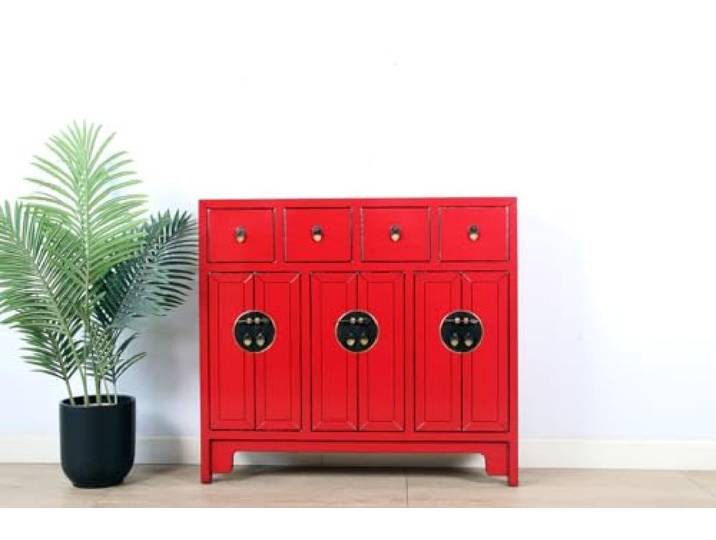 Yajutang chinesische Kommode Sideboard rot