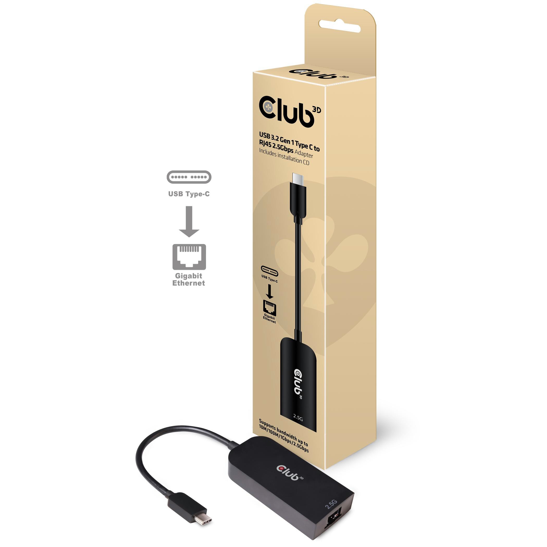 Club 3D CAC-1520 USB-C / RJ45 Ethernet 2.5G Adapter