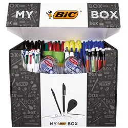 BIC 124-tlg. Schreibgeräte-Set »My BIC Box« silber