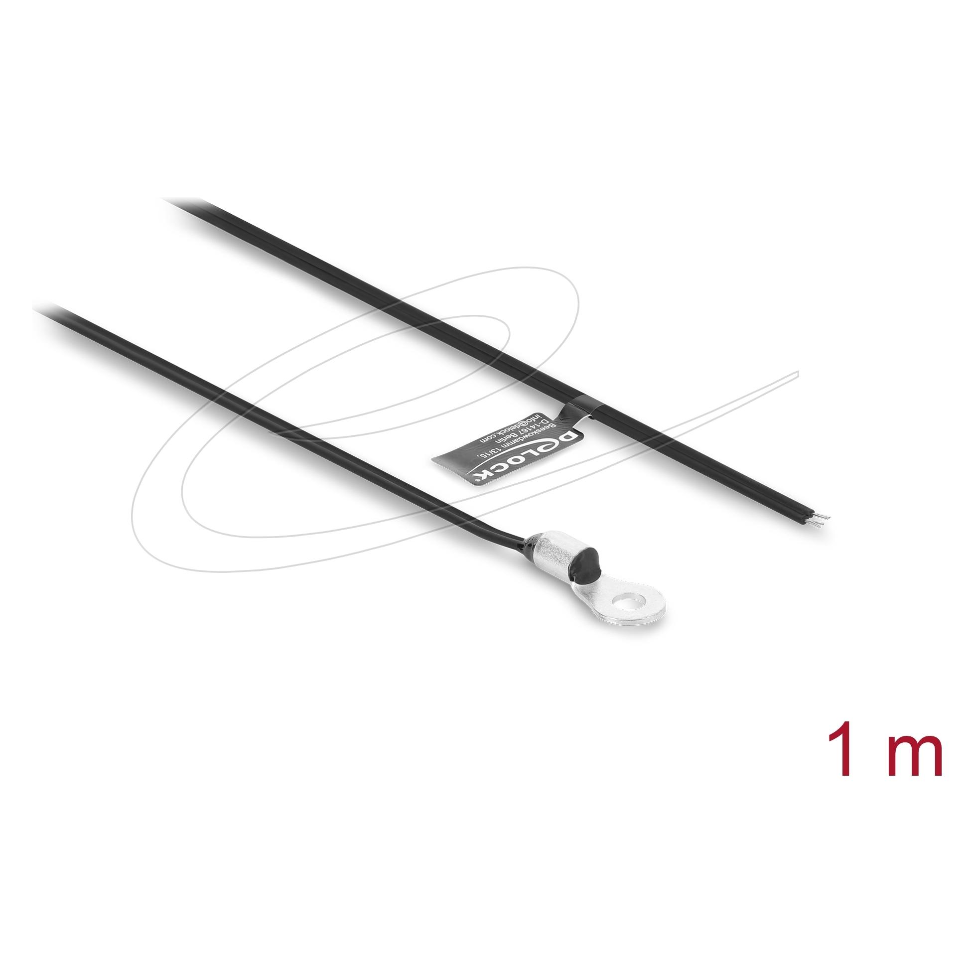 Delock Temperaturfühler-Kabel M4 mit 2 x offenen Kabelenden FEP Einzeladern B25/85 3977K 1 m (91808) (91808)