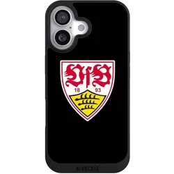 Nivocase Handyhülle für Apple iPhone 17 Hülle NIVOpure Case Schwarz Offizielles Lizenzprodukt VfB Stuttgart (Apple iPhone 17), Smartphone Hülle, Schwarz