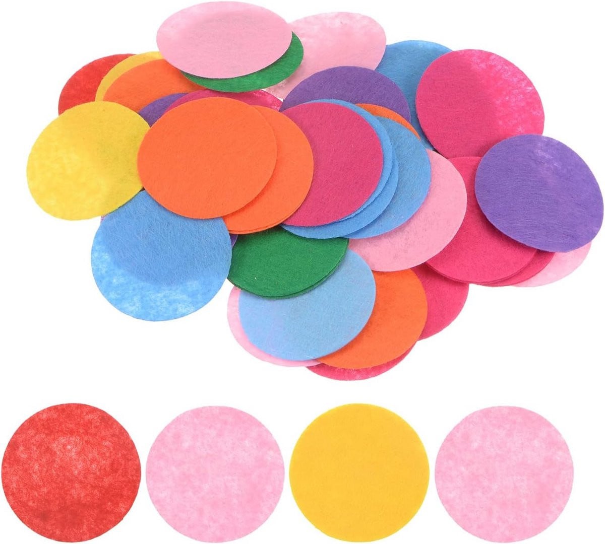 100 Stuks Zelfklevende Ronde Vilten Cirkels 50mm voor Handwerk en Kussens