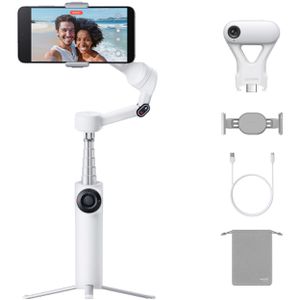Insta360 Flow 2 AI Tracker Bundle Gimbal, 3-Achsen-Stabilisator, für Smartphone, Objektverfolgung mit KI