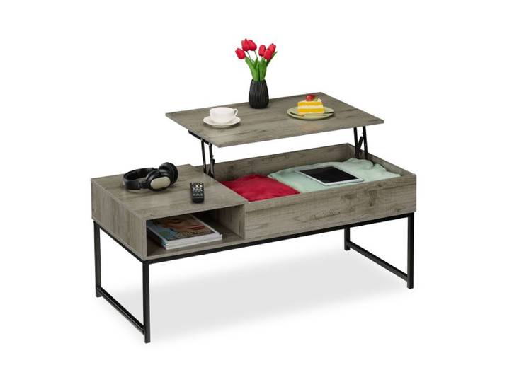 Relaxdays Salontafel met opbergruimte