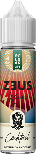 Reload Vape Zeus Rum Watermelon & Coconut Liquido Shot 20ml Cocktail Rum Anguria Cocco