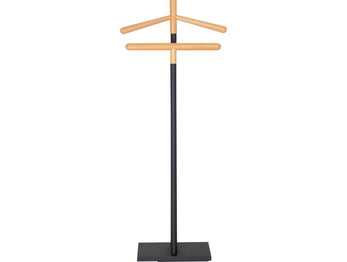 MyDeal Herrendiener Ria schwarz, braun Buche B 46 cm - Herrendiener