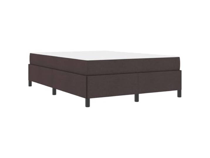 PUGYNBK Boxspringbett, Dunkelbraun, 140 x 190 cm, Stoff Fester Lattenrost, Taschenfederkern, Schaumfüllung, Spanplatte