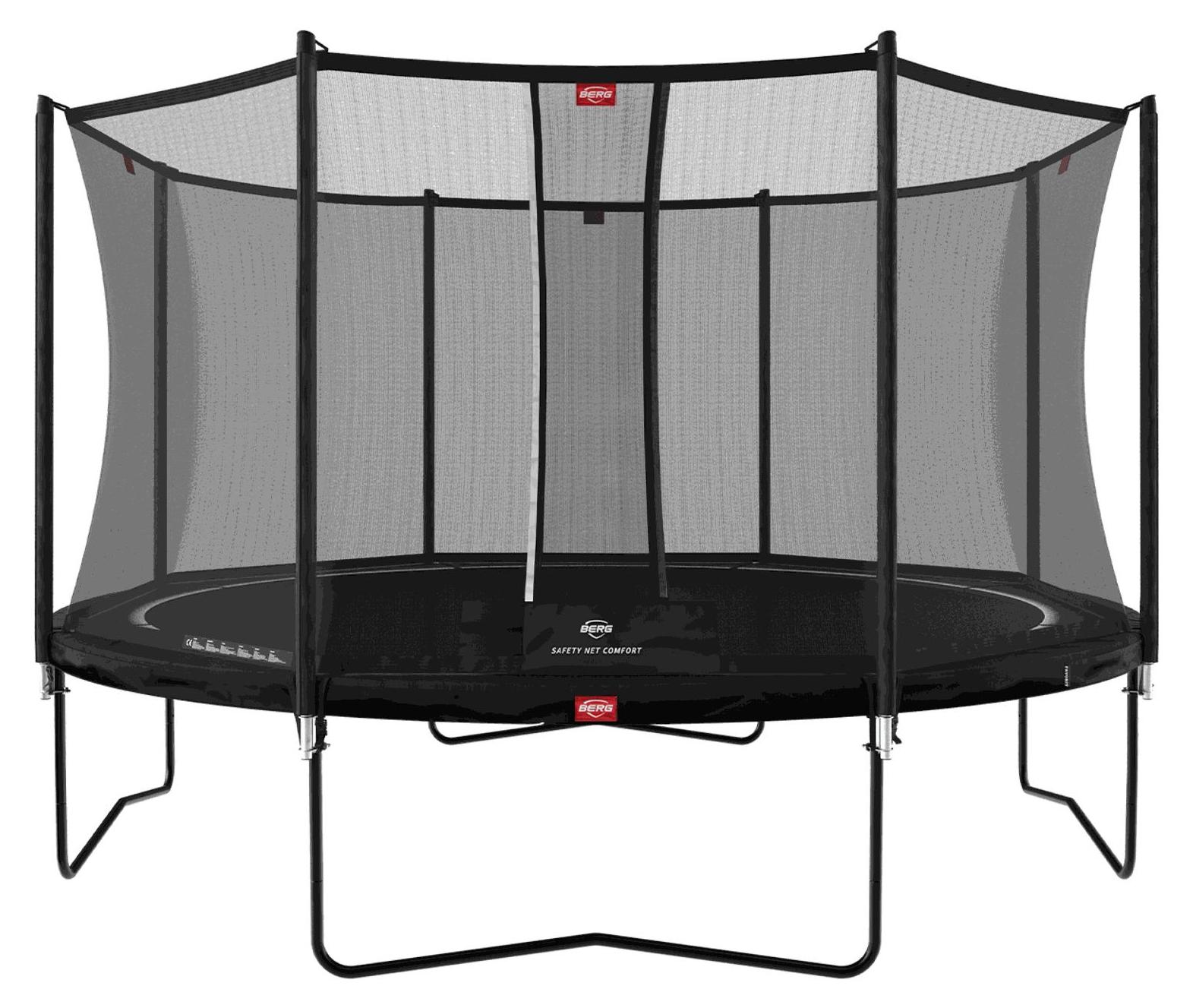 BERG Trampolin Favorit Regular 430 + Sicherheitsnetz Comfort Schwarz
