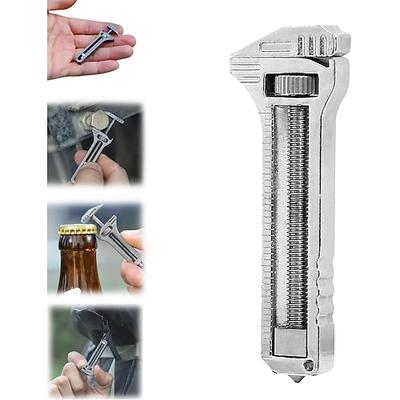 Mini-Schraubenschlüssel-Multitool, Taschen-Multitool mit Mini-Schraubenschlüssel, kompaktes Titan-Multitool, Schlüsselanhänger-Multitool, Flaschenöffner-Schlüsselanhänger – für die tägliche Ausrüstung